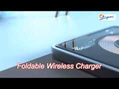 dual alloy magnetic wireless charger 2 in 1 15w foldable for iphone and earphone