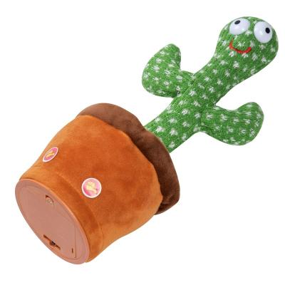 China TikTok Cactus Baby Eco-friendly Dancing Talking Toys Cactus Repeat Colorful Cactus Gifts Fun House Toys for sale