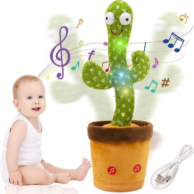 China Talking Eco-Friendly Singing Songs Cactus 5-Level Volume Control 35 Dance Rhymes Toddlers Interacts Fidgets Mimics Glowing LED for sale