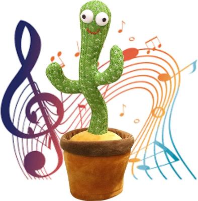 China Home Decor Eco-friendly Talking Cactus Baby Toys Record English 120 Songs Dancing Cactus Electronic Toy for sale