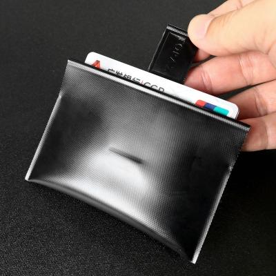 China Unisex Slim Thin TPU Credit Card Holder With Tab Minimalist Thin Front Pocket Wallet Change Purse Name Card Case For Men Women for sale