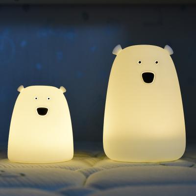 China Best Selling Babies and Kids Big Bear Silicone Night Light for sale