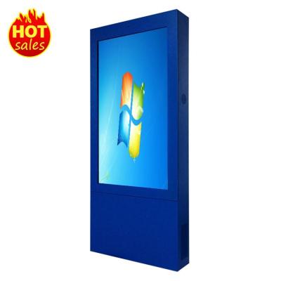 China Outdoor Waterproof Digital Signage 55 Inch Touch Screen TV 4K LCD Announcement Player Kiosk for sale