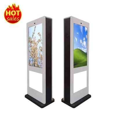 China High Brightness 2500nits Outdoor Outdoor Information Kiosk 43 Inch Vertical TFT LCD Solar Power Advertising Display for sale