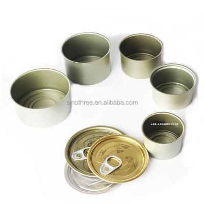 China 2-PC Empty Food #634 #636 #838 #840 #842 85g 170g 300g Food Can Tin Cans Wholesale with #211 #307 EOE Lids for Tuna Fish Sea Food for sale