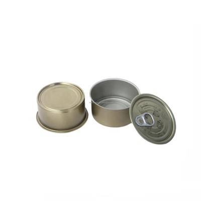 China 180g Food Metal Ring Pull Tinplate Empty Tuna Cans With Lid For Sardines Mackerel Tin Can Food Packaging for sale