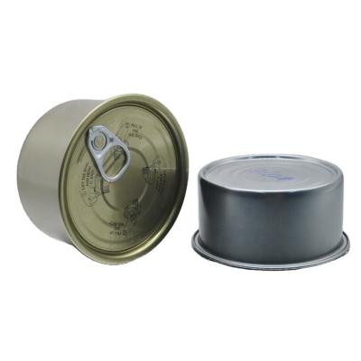 China Food Tuna Tin Cans Empty With Lid For DR Wholesale 2-PC Tuna Can Packaging 170g With Pull Ring Lids for sale