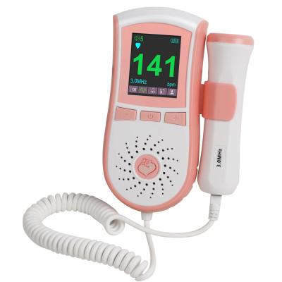 China 6.0Â ± carejoy 0.5cm2 3MHz Doppler Heart Baby Heart Monitor Probe Dual Interface Fetal Prenatal Display with Color LCD Display for sale