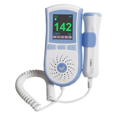 China Plastic Fetal Doppler Ultarsound Machine Baby Heartbeat Monitor Baby Heartbeat Detector Data Item Free App for sale