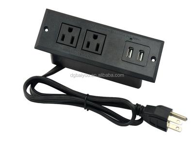 China Dual Power Strip Tower USB USA Residential/General Purpose Power Outlets with 2 USB Ports for sale