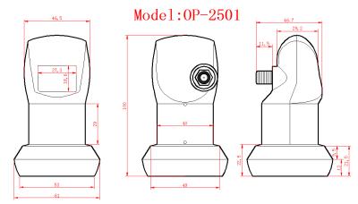 China ku low noise lnb 1out digital lnb universal single block OPENSAT lnbf for sale