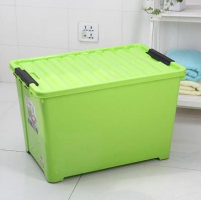 China Modern Customized 35 L 50L 60L 120L Liter Plastic Clear Storage Box With Lid for sale