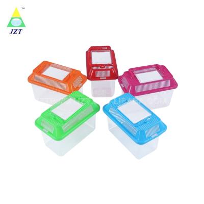 China Portable & Breasthable JZT Promotional Portable Clear Plastic Small 50cm Portable Watch Aquarium for sale