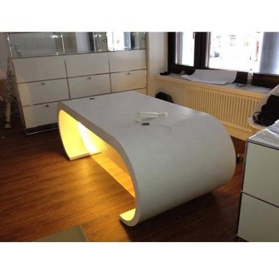 China PC Desk Shape Luxury Special Design Artificial Stone Computer Desk for sale