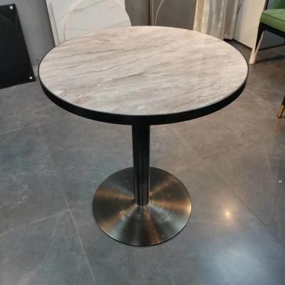 China Contemporary Unique Modern Marble Top Restaurant Furniture Quick Deli Cafe Dining Table Set for sale