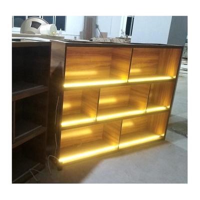 China PANEL factory custom led plywood restaurant bar cabinet for sale