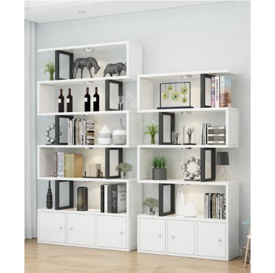 China Home Office Restaurant Modern White Wooden Book Case for sale