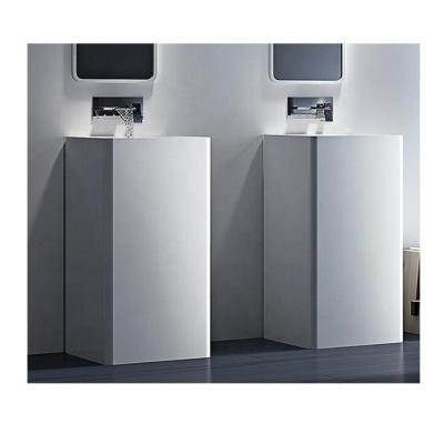 China Solid Desgin Beautiful Modern White Bathroom Vanities Outdoor Free Standing Basin for sale