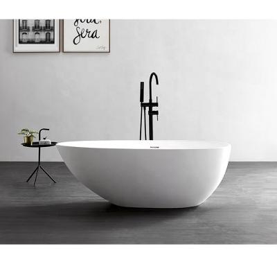 China Whirlpool Free Popular Modern Acrylic Durable Bathtub White Stone Bathtub for sale