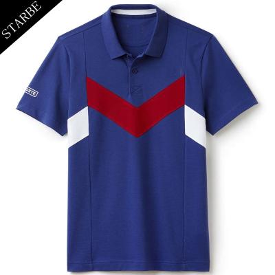 China Anti-Wrinkle Polyester Cotton T-shirts Plain Mens Polo T-Shirts With Custom Logo Printed Mens Polo Shirt for sale