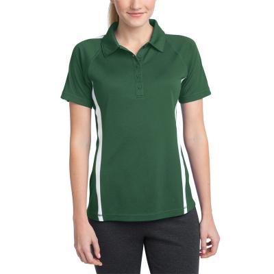 China Custom New Design Ladies Womens T-shirts Anti-wrinkle Embroidery Polyester Quick Dry Golf Polo Shirt for sale