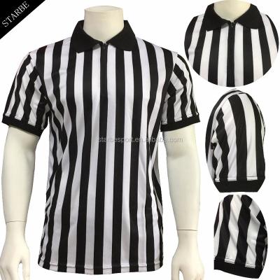 China Custom Dry Fit Polyester Anti-pilling Black White Sports Referees Tank Top for sale