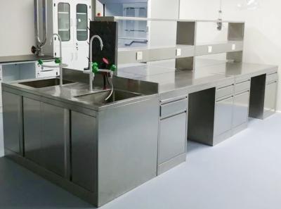 Chine banc inoxydable 3000x1500x850mm d'île de table de travail d'acier inoxydable d'établi de laboratoire de meubles de laboratoire de vente chaude à vendre