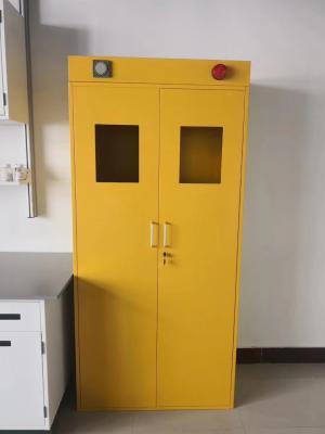 China Galvanized Steel Lab Storage Cabinet Laboratory Furniture Gas Cupboard Steel Gas Cylinder Cabinet 900x450x1800mm for sale