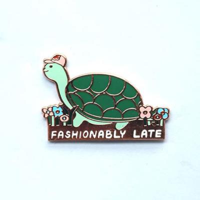 China Wholesale Cheap Anime Nickel Plated Japan Badge Cute Dragon Lapel Custom Soft Enamel Metal Cartoon Turtle Pin for sale