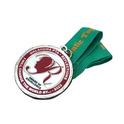 China Silver Bronze Manufacturer In China Simple Logo Medals And Trophies Custom Made Europe Gold Metal Sports Trophy Medal Manufacturer for sale