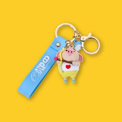 China Keychain Manufacturer OEM Key Chain Made Custom Logo Soft 2D PVC 3D Cute PVC Rubber Anime Keychain for sale