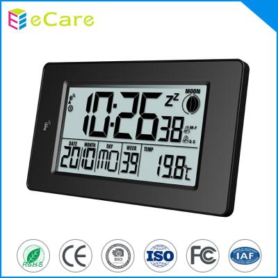 China Dual alarm clock with temperauter display Smart table dcf 77 radio controlled clock for home decor, promotion for sale