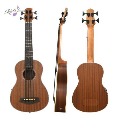 China OEM/ODM Plywood 30inch U Acoustic-Electric Sapele Bass Guitar 30inch Ukulele Bass With EQ for sale