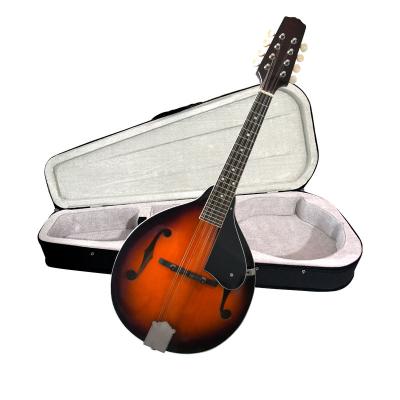 China Basswood Plywood Sunburst 8 Style Mandolin Musical Instrument String Acoustic Mandolin With Case for sale