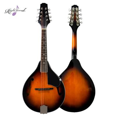 China Basswood Plywood A Style Mandolin Lines 5 Edge Sheeting Musical Instrument Sunburst 8 String Acoustic Mandolin for sale