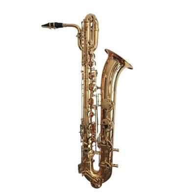 China Gold Lacquer Baritone Saxophone Professional Baritone Gold Lacquer Saxophone High End Baritone for sale