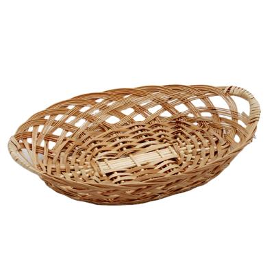 China Wholesale Willow Wicker Fruit Basket Folding Rope Storage Natural Wicker Baskets for sale