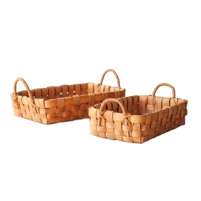 China Eco-Friendly Waterproofing Folding Basket Bread Wooden Fruit Basket For Organization for sale