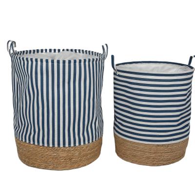 China Collapsible Cotton Clothing Linen Dirty Storage Basket Collapsible Laundry Hamper for sale