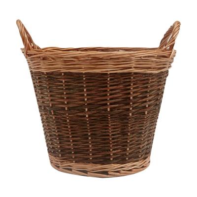 China Eco - Friendly Garden Or Home Decoration Around Europe Plant Wicker Basket With Handles for sale