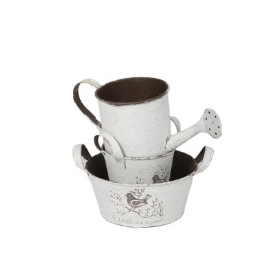 China China Eco - Friendly Cheap Metal Flower Pot Customized Garden for sale