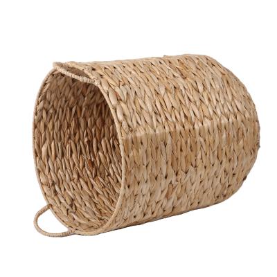 China Factory Water Folding Hyacinth Rope Tray Fruit Food Storage Gift Baskets for sale