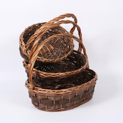 China Wholesale Folding Wicker Crib Gift Base, Empty Gift Wicker Baskets for sale