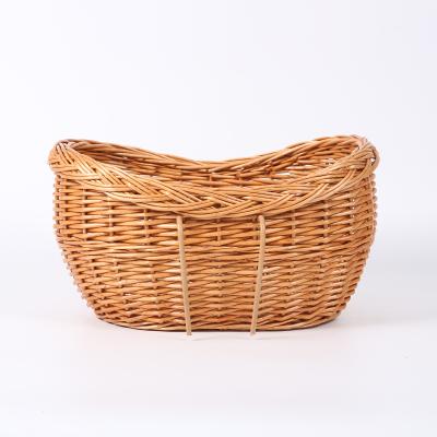 China Handmade Natural Portable Storage/Home Bicycle Picnic Wicker Basket for sale