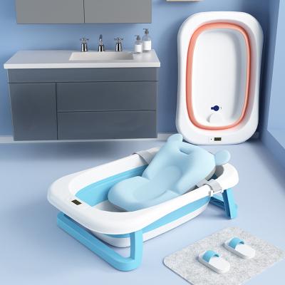 China Take a Bath for Baby Plastic Folding Toddler Bathing Tub Folding Kids Bathtub Baby Bath Basin for sale