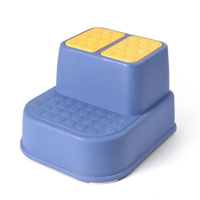 China New Foldable Baby Products Dual Toddler Size 2 Step Stool Design Soft-grip Soft-grip Potty Training Step Stool for sale