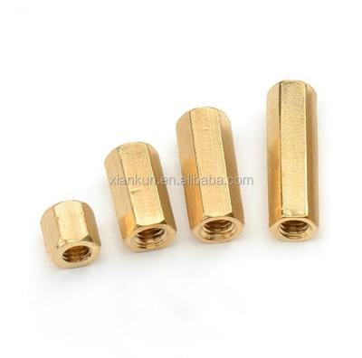 China M2.5 M3 M4 Brass Double Passed Copper Pillar For Motherboard CCTVs / Thread Hollow Hexagon Pillars for sale