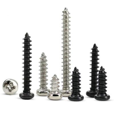 China PA Carbon Steel Self Tapping Screw Tapping Screw Head Nickel Plated Electronic Pan Cross Head for sale