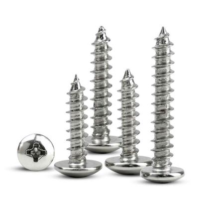 China Carbon Steel Large BELLY Head Tapping Screw Self Tapping Screw M3M3.5M4M5M6 Flat Cross Head Screw Large [Black Nickel Plated] for sale