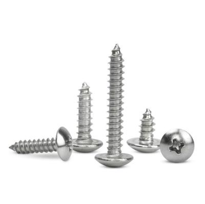 China 304 Stainless Steel Stainless Steel Large Belly Flat Head Self Tapping Screw Round Head Self Tapping Screw M3M3.5M4 for sale